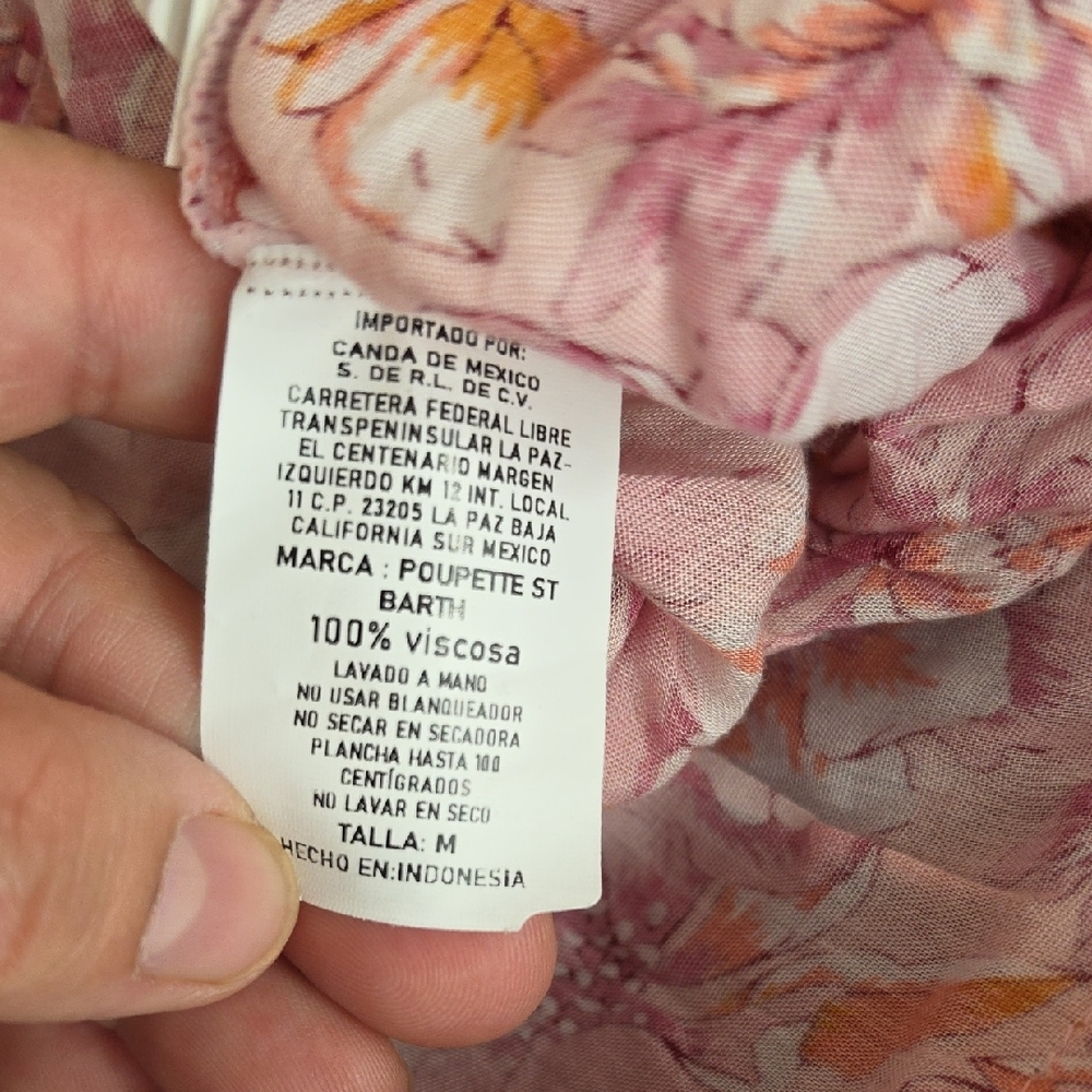 Poupette St. Barth Soledad Mini Dress Smocked Size M - Picture 9 of 11